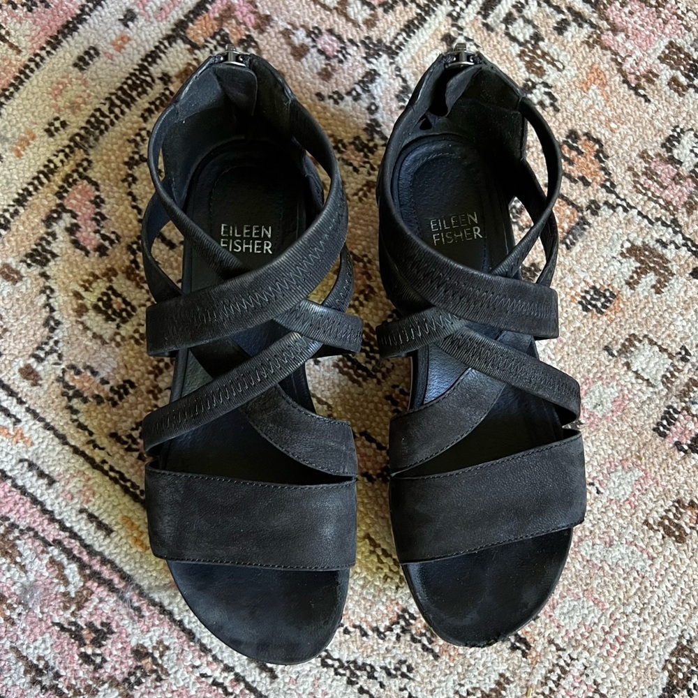 SOLD ON DEPOP - Sport Tumbled Nubuck Leather Sneaker Sandals with Back Zipper - Picture 3 of 7